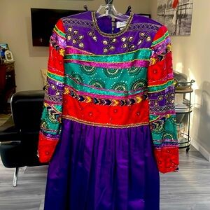 Vintage 1980’s Exclusive Saks Fifth Avenue beaded sequined party dress